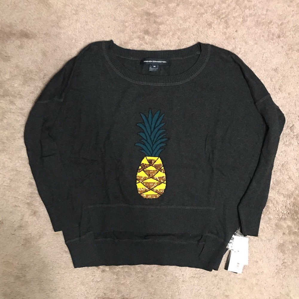 NWT French Connection Pineapple Sweater